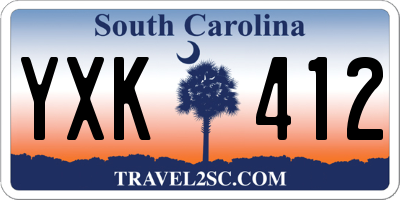 SC license plate YXK412
