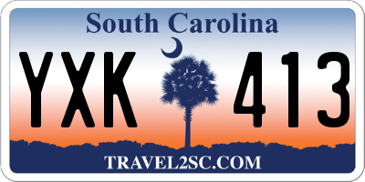 SC license plate YXK413