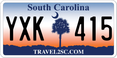 SC license plate YXK415