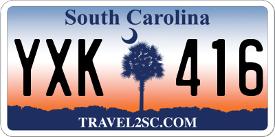 SC license plate YXK416
