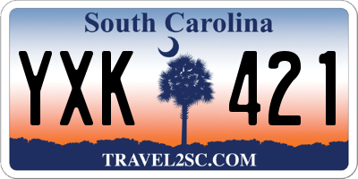 SC license plate YXK421