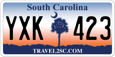 SC license plate YXK423