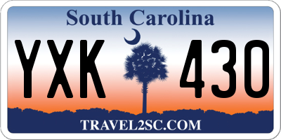 SC license plate YXK430