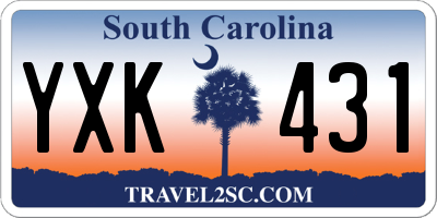 SC license plate YXK431
