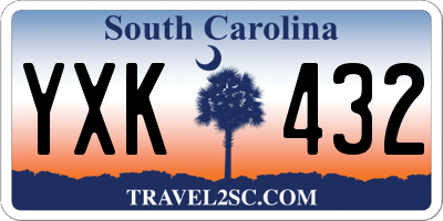 SC license plate YXK432