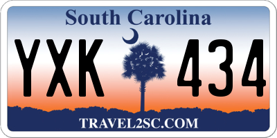 SC license plate YXK434