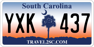 SC license plate YXK437