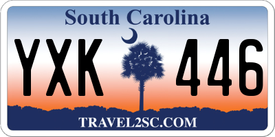 SC license plate YXK446