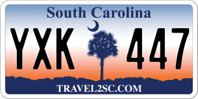 SC license plate YXK447