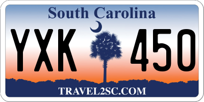 SC license plate YXK450