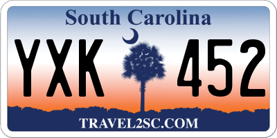 SC license plate YXK452
