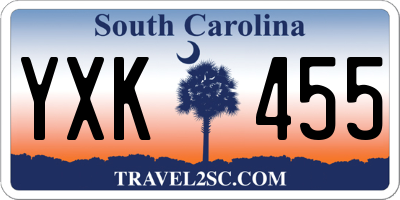 SC license plate YXK455