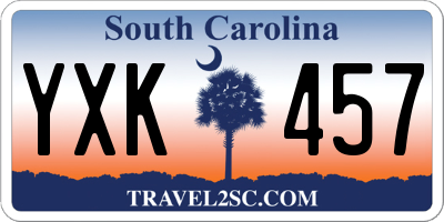 SC license plate YXK457