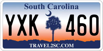 SC license plate YXK460