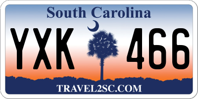 SC license plate YXK466