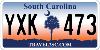 SC license plate YXK473