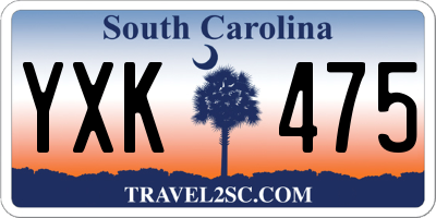 SC license plate YXK475