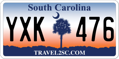 SC license plate YXK476