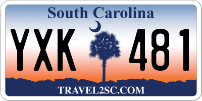 SC license plate YXK481