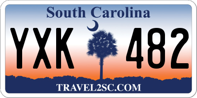 SC license plate YXK482