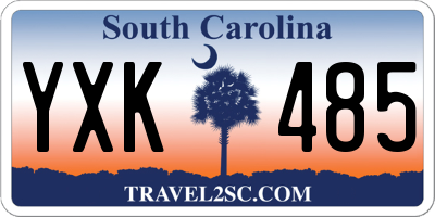 SC license plate YXK485