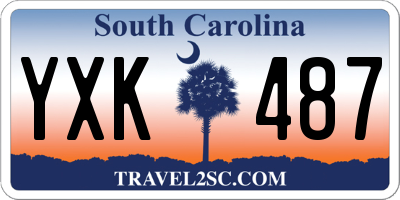 SC license plate YXK487