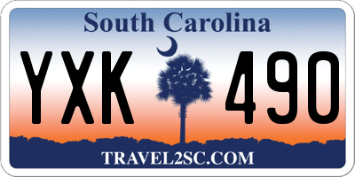 SC license plate YXK490
