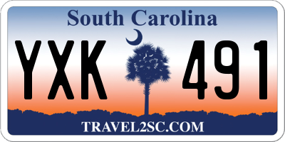 SC license plate YXK491