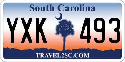 SC license plate YXK493