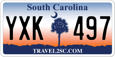 SC license plate YXK497