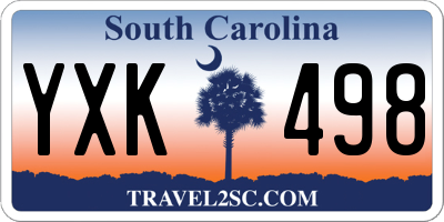 SC license plate YXK498