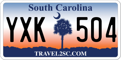 SC license plate YXK504