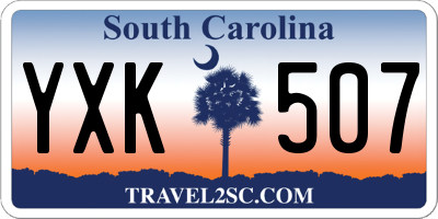 SC license plate YXK507