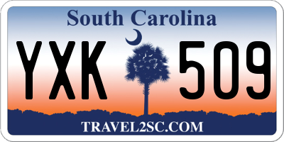 SC license plate YXK509