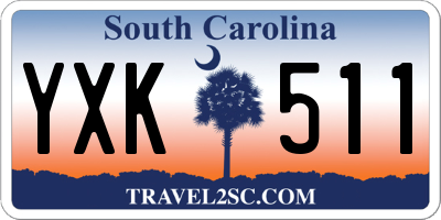 SC license plate YXK511
