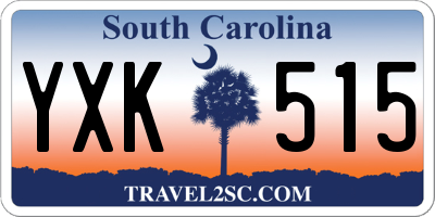 SC license plate YXK515