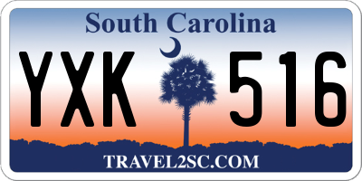 SC license plate YXK516