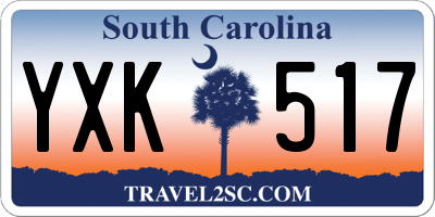 SC license plate YXK517