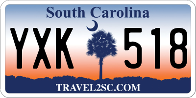 SC license plate YXK518