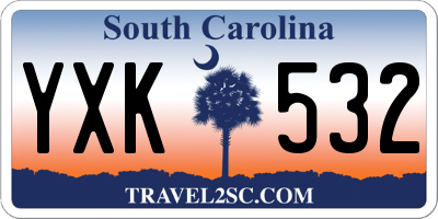 SC license plate YXK532