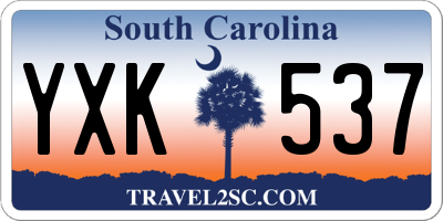 SC license plate YXK537