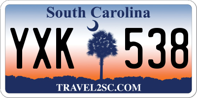 SC license plate YXK538
