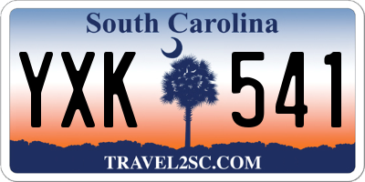 SC license plate YXK541