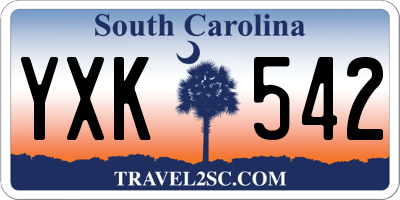 SC license plate YXK542