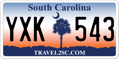 SC license plate YXK543