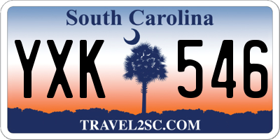 SC license plate YXK546