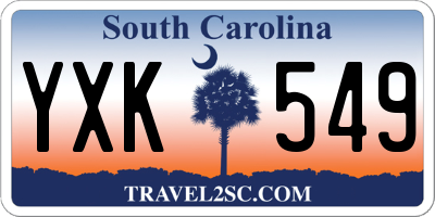 SC license plate YXK549