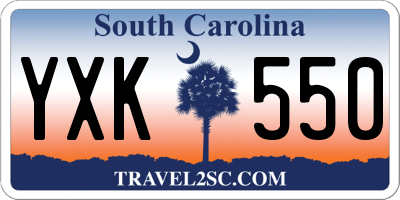 SC license plate YXK550