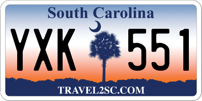 SC license plate YXK551