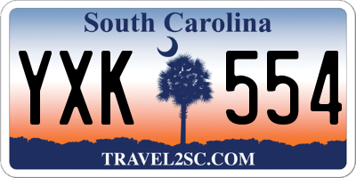 SC license plate YXK554